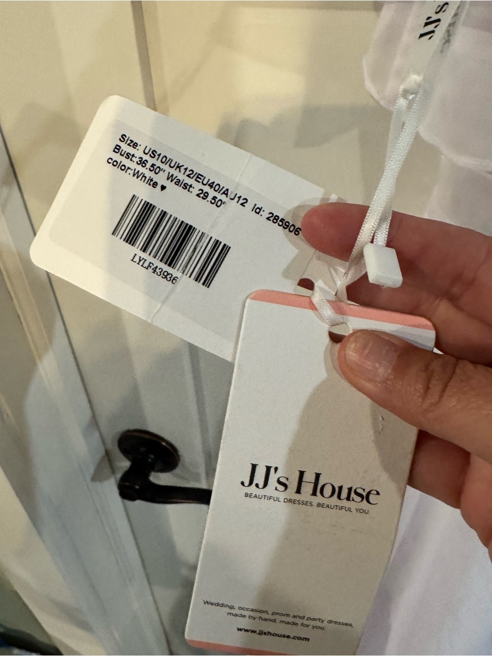JJs House Wedding Dress Ruffle Chiffon - size 10: NWT - Picture 2 of 5
